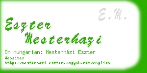 eszter mesterhazi business card