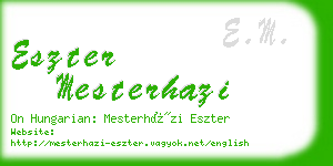 eszter mesterhazi business card